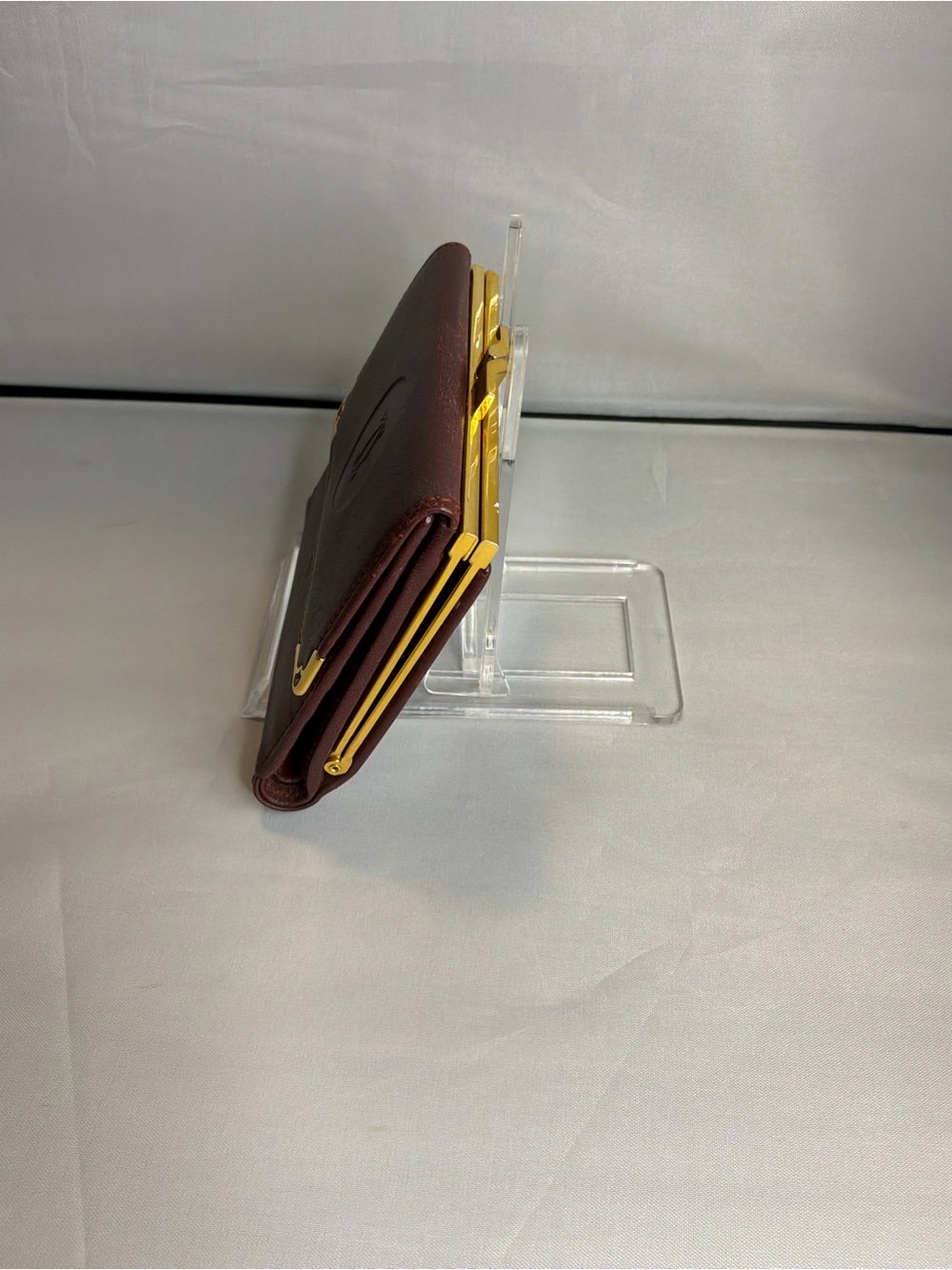 Cartier Burgundy Leather Wallet with Gold Accents - Picture 4 of 7